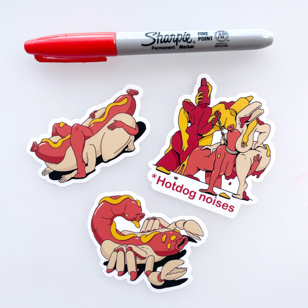 Hotdog Noises Sticker Pack